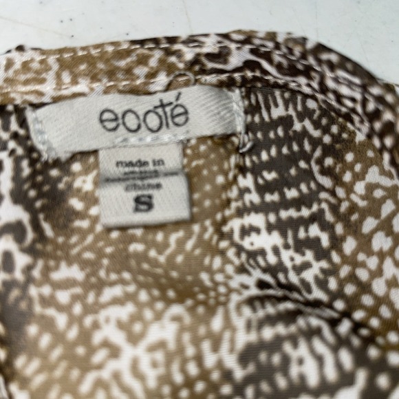 H&M Snakeskin Jumpsuit Size 8 Brown Animal Print Sleeveless Boho Chic Trendy - Picture 13 of 16